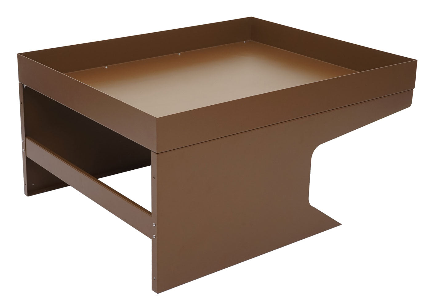 Cosmo Casa - Robotmaaiergarage - Overkapping met Plantenbak - Metaal - Bruin