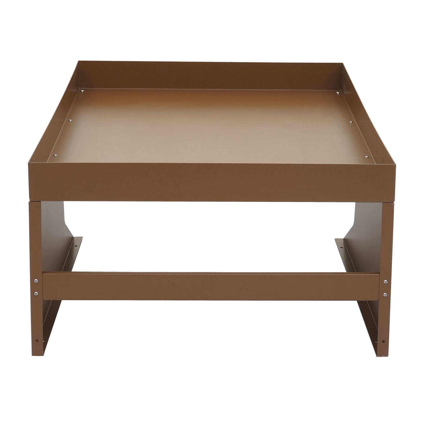 Cosmo Casa - Robotmaaiergarage - Overkapping met Plantenbak - Metaal - Bruin