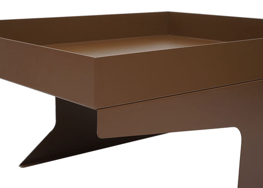 Cosmo Casa - Robotmaaiergarage - Overkapping met Plantenbak - Metaal - Bruin