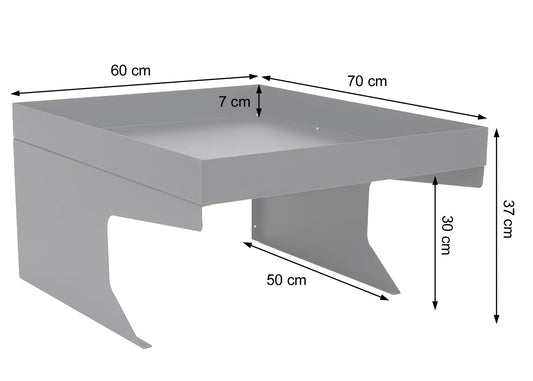 Cosmo Casa - Robotmaaiergarage - Overkapping met Plantenbak - Metaal - Bruin