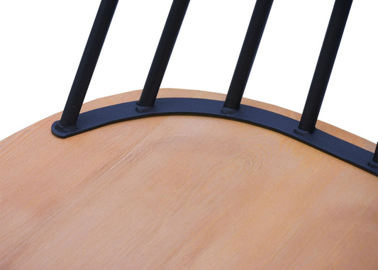 Cosmo Casa - Set van 2 Barkrukken - Retrodesign - Hout & Metaal - Naturel