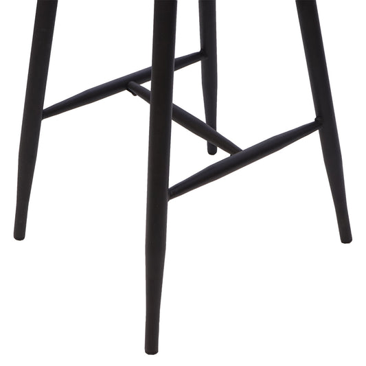 Cosmo Casa - Set van 2 Barkrukken - Retrodesign - Hout & Metaal - Vintage Bruin