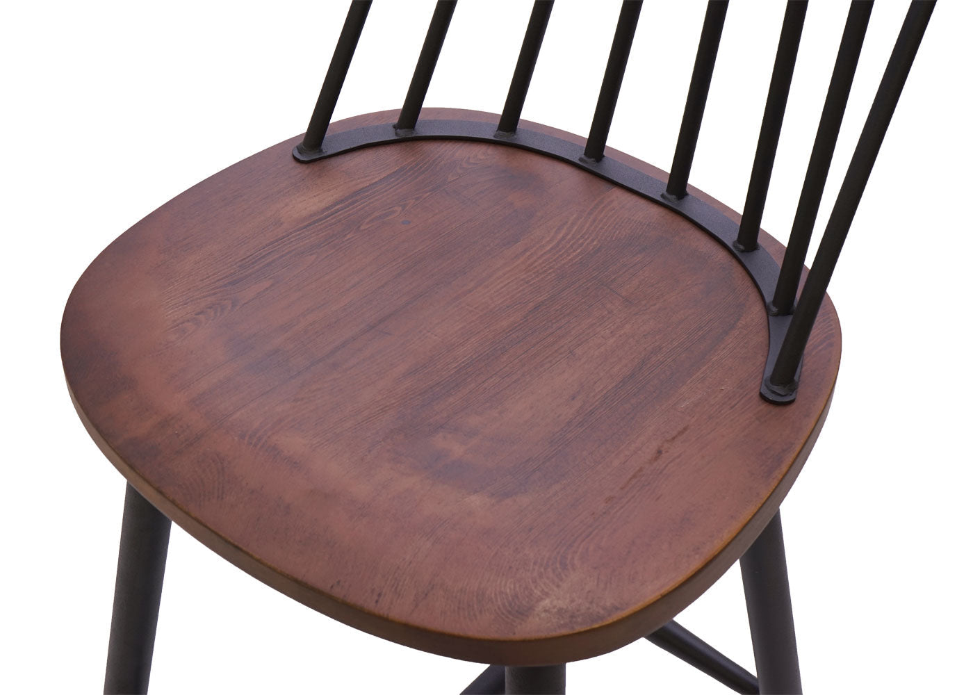 Cosmo Casa - Set van 2 Barkrukken - Retrodesign - Hout & Metaal - Vintage Bruin