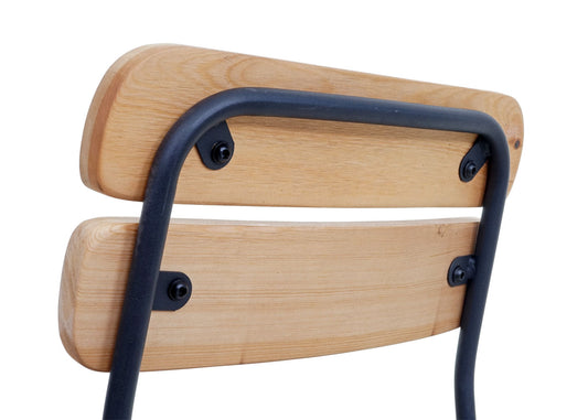 Cosmo Casa - Set van 2 Barkrukken - Industrieel - Metaal & Hout - Natuurlijk bruin