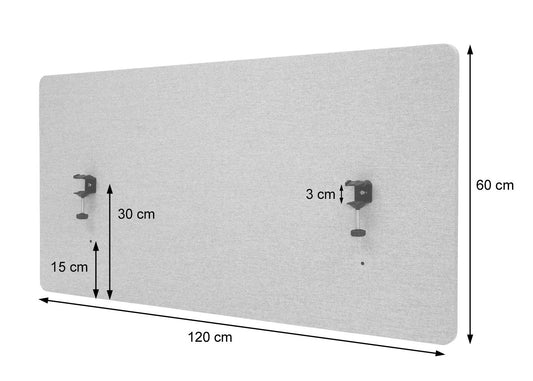 Cosmo Casa - Akoestische Tafelafscheiding - Privacyscherm & Prikbord - Stoftextiel - 60×120 cm - Groen