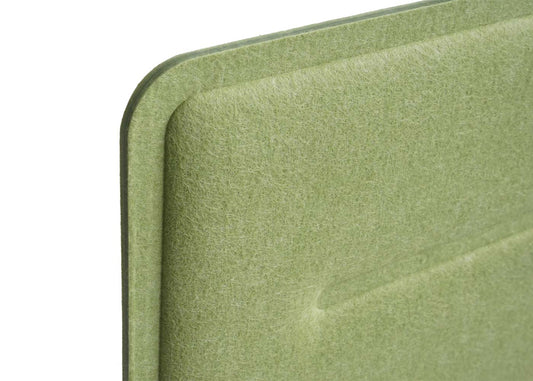 Cosmo Casa - Tafelafscheiding - Privacyscherm & Bureauprikbord - Stoftextiel - 100×30 cm - Groen