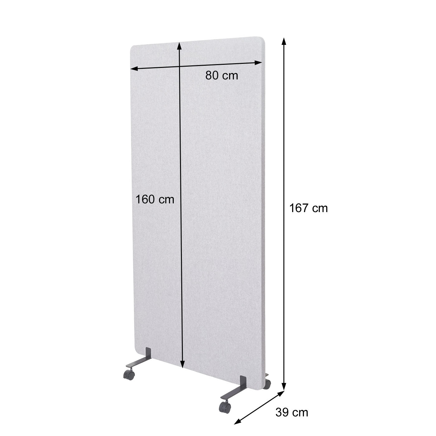 Cosmo Casa - Akoestische Scheidingswand - Roomdivider & Prikbord - Stoftextiel - 167×80 cm - Groen