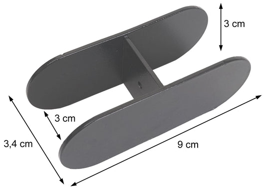 Cosmo Casa - Verbindingsstuk - Insteeksysteem - Metaal - Zwart - 2 wanden