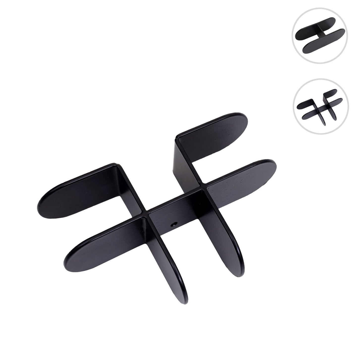 Cosmo Casa - Verbindingsstuk - Insteeksysteem - Metaal - Zwart - 4 wanden