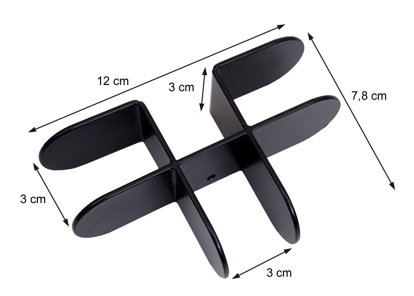Cosmo Casa - Verbindingsstuk - Insteeksysteem - Metaal - Zwart - 4 wanden