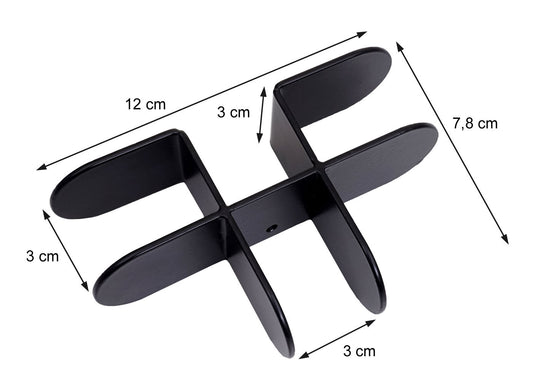 Cosmo Casa - Verbindingsstuk - Insteeksysteem - Metaal - Zwart - 4 wanden