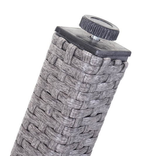 Cosmo Casa - Tuintafel - Glazen blad - Polyrotan - Bruin - 80×80 cm