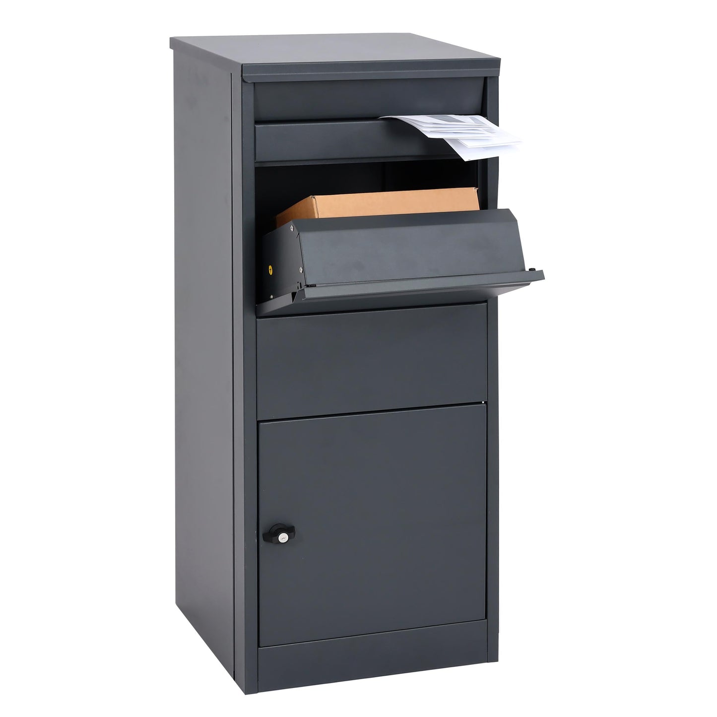 Cosmo Casa - Pakketbus - Staand - Metaal - Antraciet - Maat