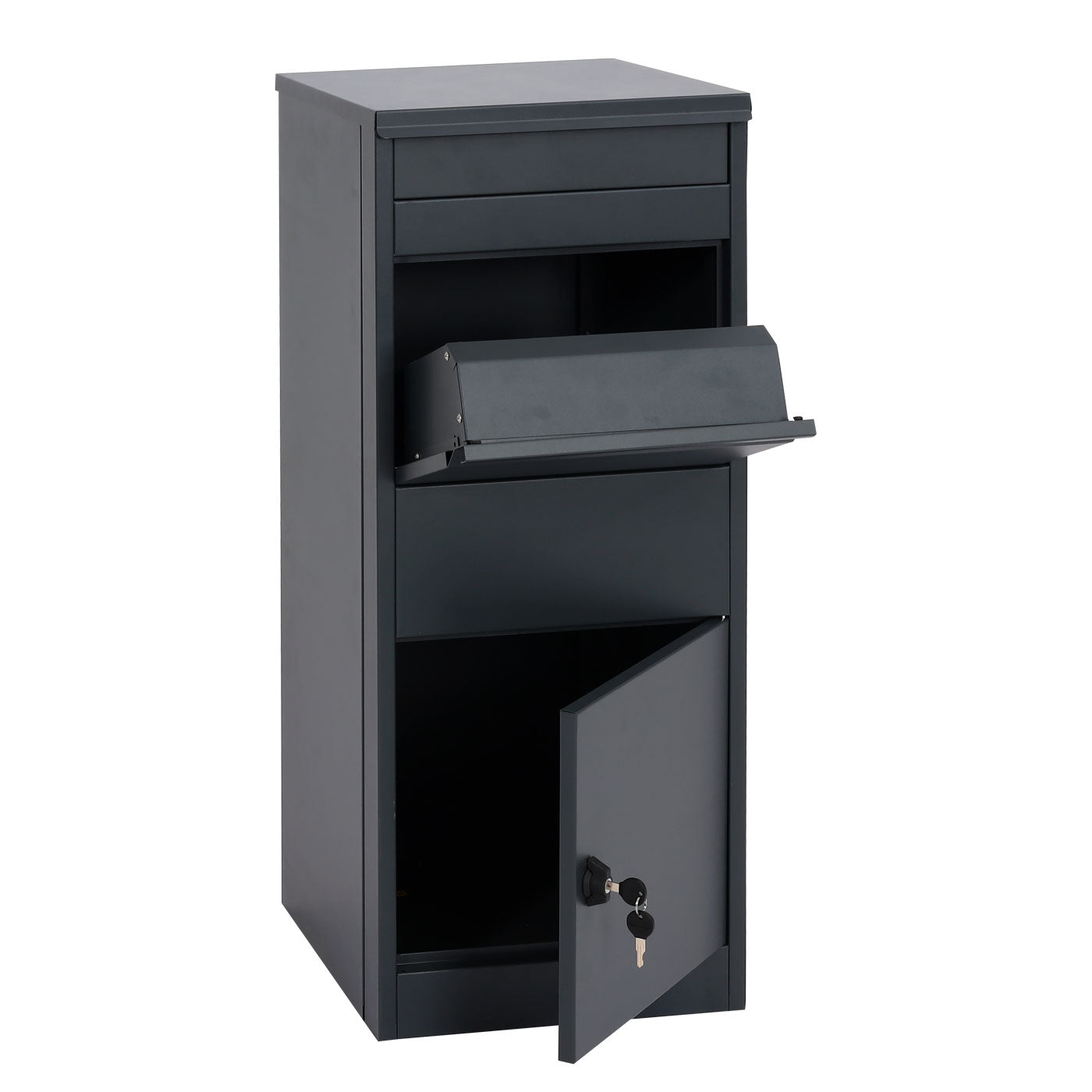 Cosmo Casa - Pakketbus - Staand - Metaal - Antraciet - Maat