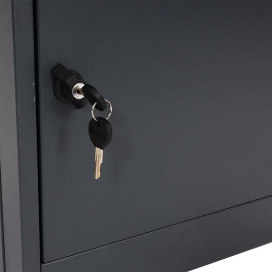 Cosmo Casa - Pakketbus - Staand - Metaal - Antraciet - Maat