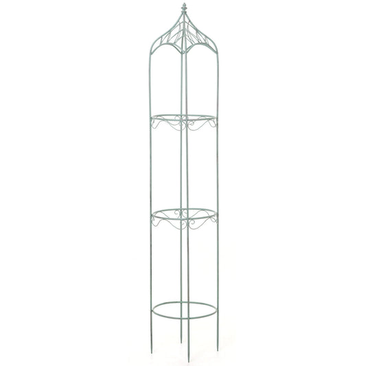 Cosmo Casa - Set van 3 Trellis - Plantensteun - Metaal - Antiekgroen - 162/140/114 cm