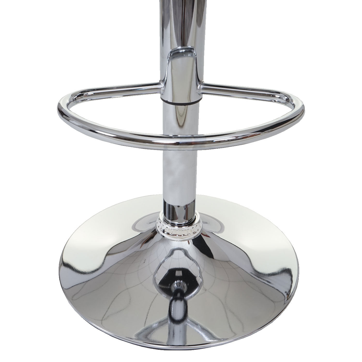 Cosmo Casa - Set van 2 Barkrukken - Verstelbaar - Kunstleer - Grijs-wit