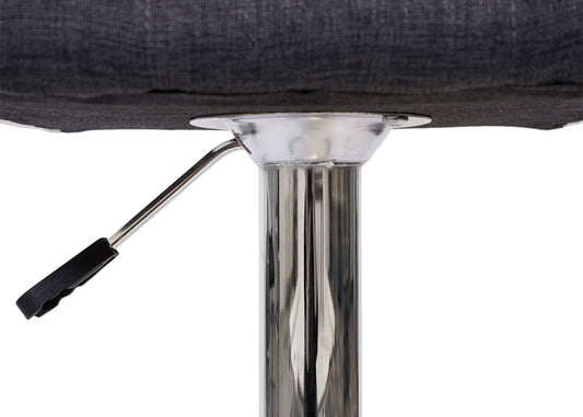 Cosmo Casa - Set van 2 Barkrukken - Verstelbaar - Combinatie - Donkergrijs & Wit