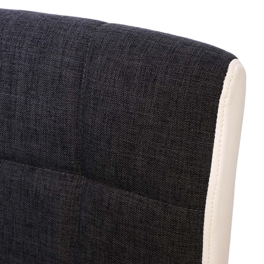 Cosmo Casa - Set van 2 Barkrukken - Verstelbaar - Combinatie - Donkergrijs & Wit