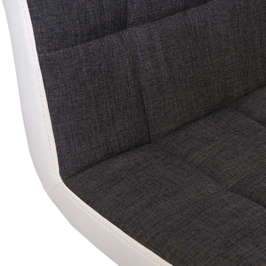 Cosmo Casa - Set van 2 Barkrukken - Verstelbaar - Combinatie - Donkergrijs & Wit