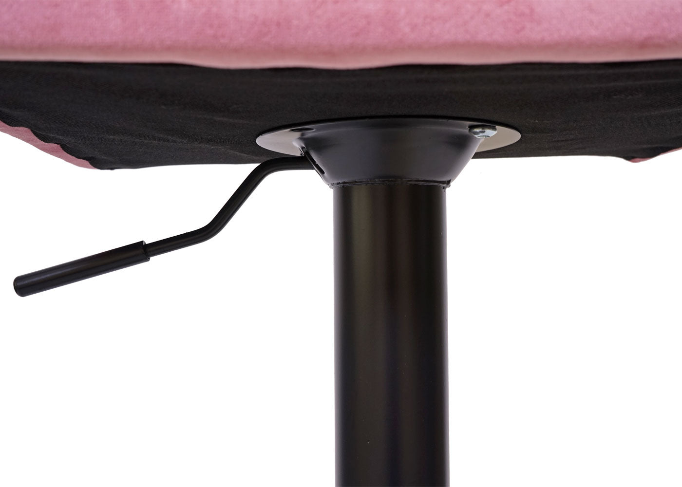 Cosmo Casa - Set van 2 Barkrukken - Verstelbaar - Fluweel - Fluweelroze