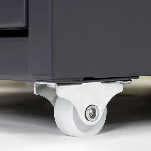 Cosmo Casa - Boston Mobiele Container - Ladenkast - Stalen Kast - 110x28x41cm - 10 Laden - Donkergrijs