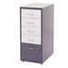 Cosmo Casa - Boston Mobiele Kast - Ladenkast - Stalen Kast - 69x28x41cm - 5 Laden - Donkergrijs Wit-Donkergrijs