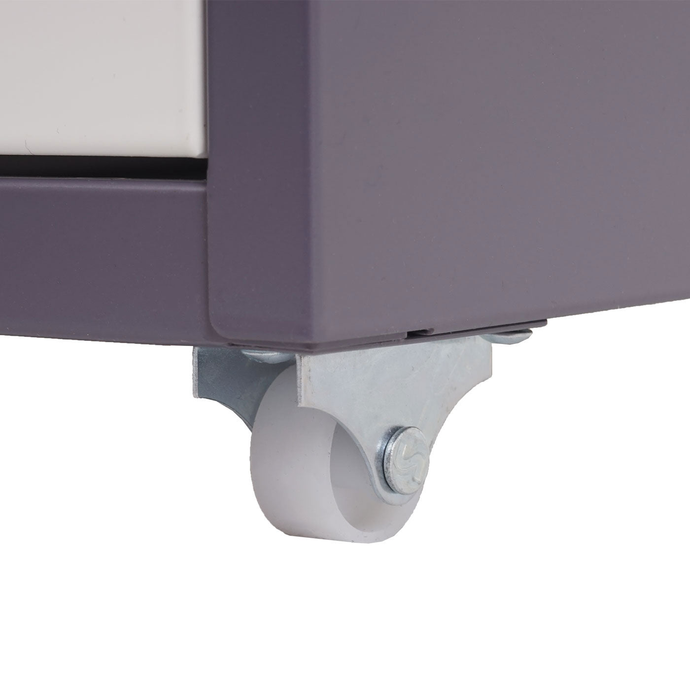 Cosmo Casa - Boston Mobiele Kast - Stalen Ladenkast - 69x28x41cm - 6 Laden - Donkergrijs Wit