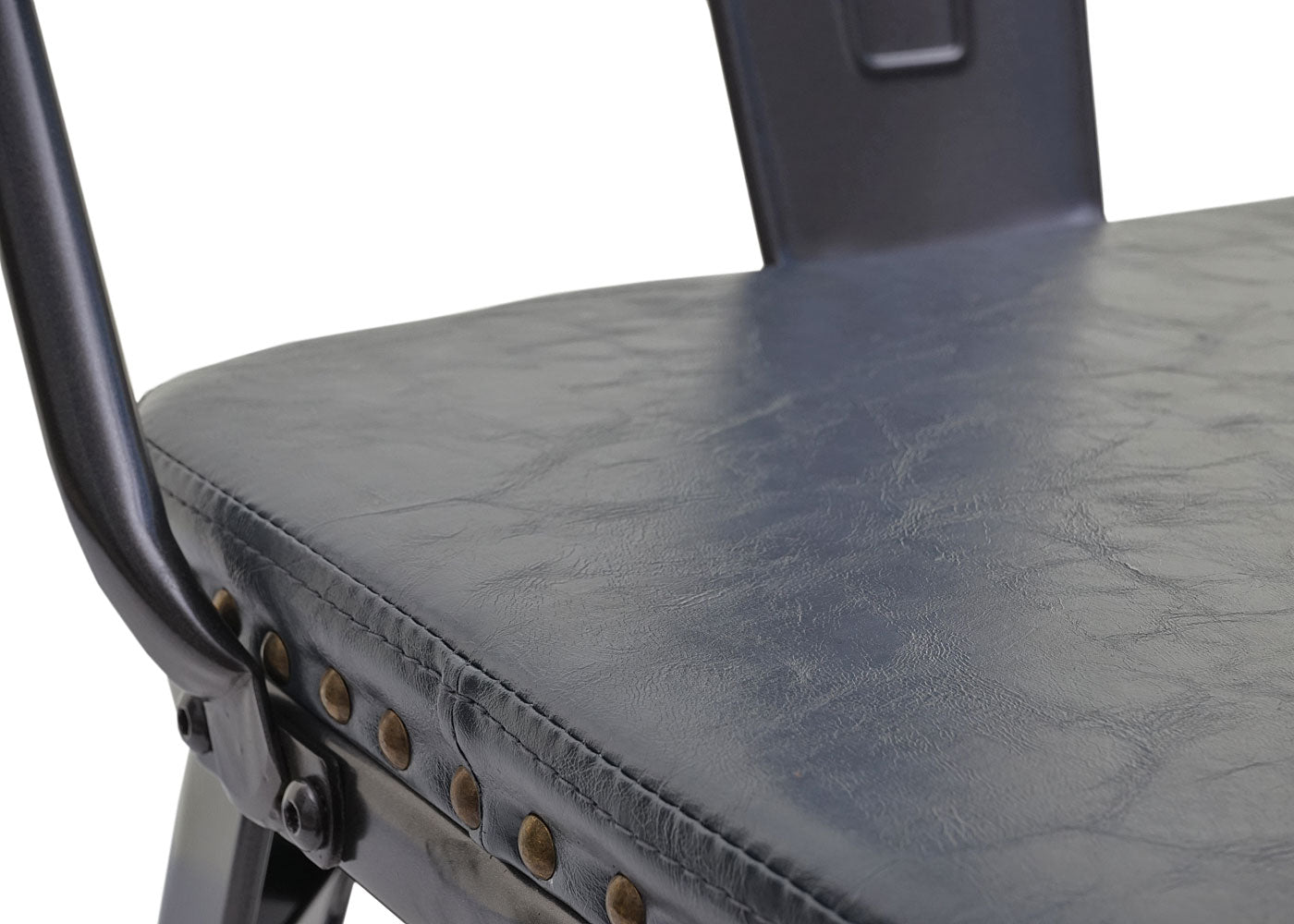 Cosmo Casa - 2-zitsbank - Industrieel - Kunstleer - Zwartgrijs