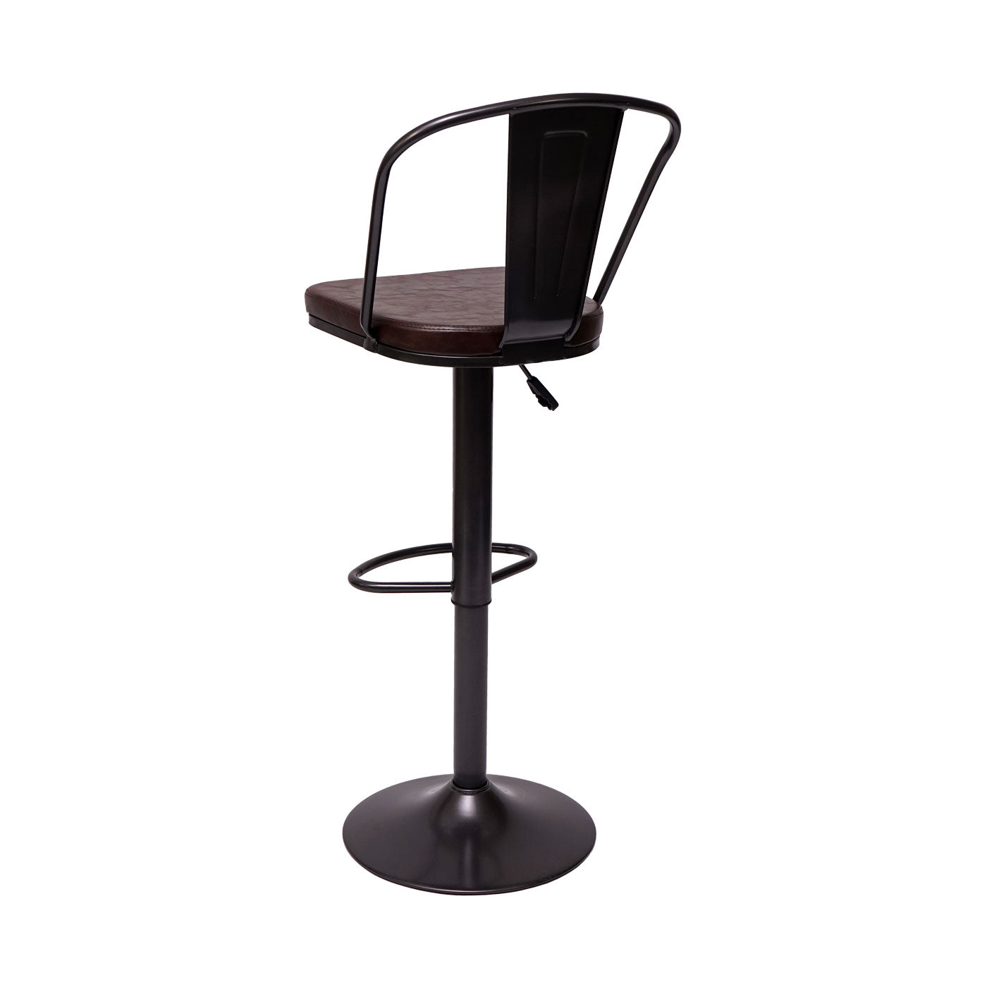 Cosmo Casa - Set van 2 Barkrukken - Verstelbaar - Kunstleer - Vintage bruin