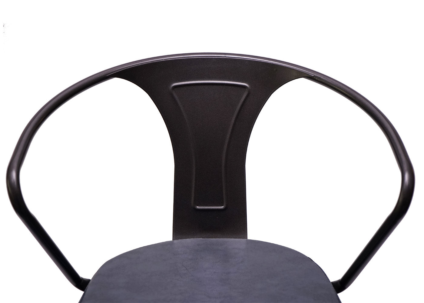 Cosmo Casa - Set van 2 Barkrukken - Verstelbaar - Kunstleer - Vintage zwart-grijs