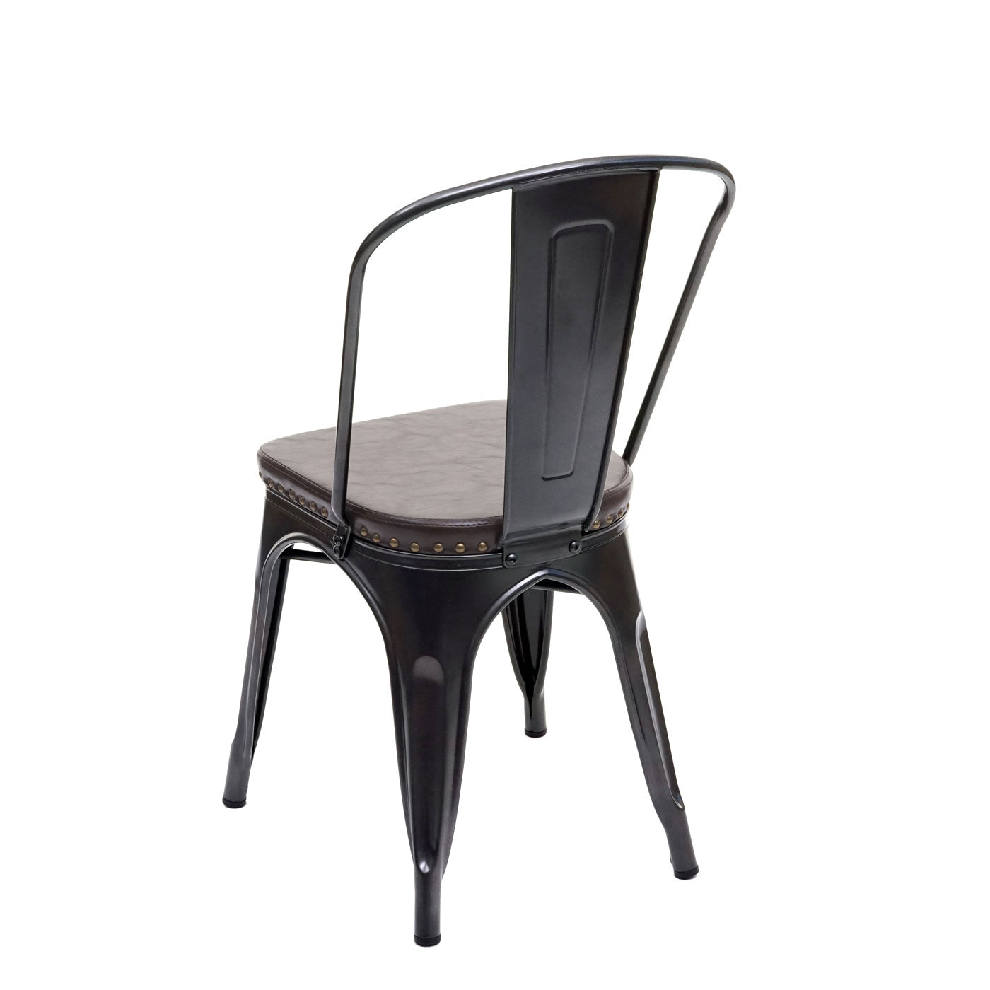 Cosmo Casa - Set van 2 Eetkamerstoelen - Chesterfield - Kunstleer - Zwartbruin