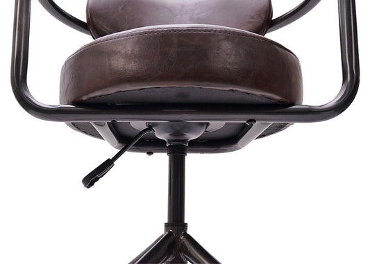 Cosmo Casa - Barkruk - Verstelbaar - Suèdelook - Vintage bruin