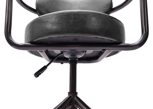 Cosmo Casa - Barkruk - Verstelbaar - Suèdelook - Vintage grijs