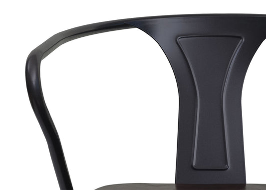 Cosmo Casa - Set van 4 Eetkamerstoelen - Chesterfield - Kunstleer - Zwartbruin