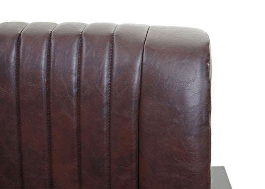 Cosmo Casa - 2-zitsbank - Industrieel - Kunstleer - Vintage bruin