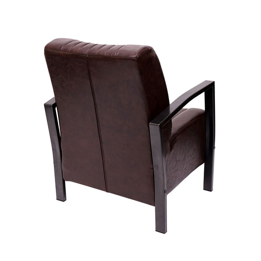 Cosmo Casa - Fauteuil - Gestoffeerd - Metaal - Vintage bruin