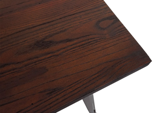 Cosmo Casa - Eettafel - Bistro - Metaal & Iepenhout - Zwartbruin - 120×60 cm