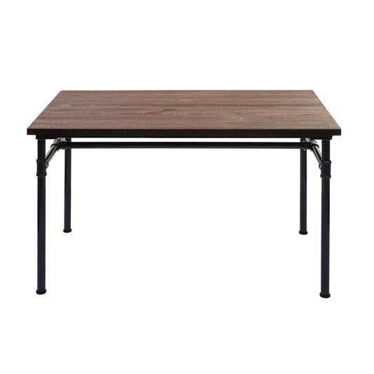 Cosmo Casa - Eettafel - Industrieel - Iepenhout - Zwartbruin - 120×70 cm
