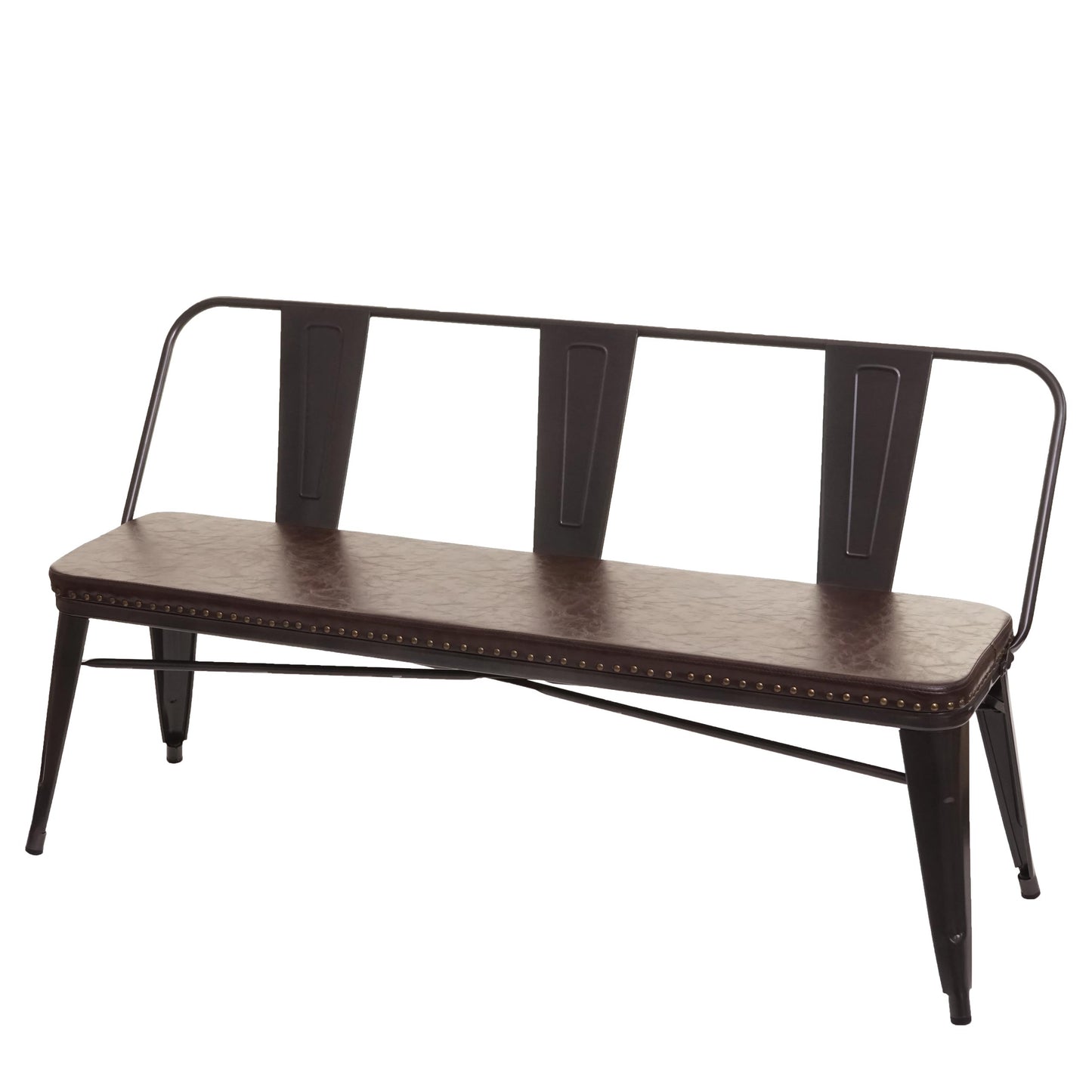 Cosmo Casa - 3-zitsbank - Chesterfield - Kunstleer - Zwartbruin