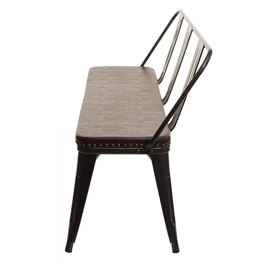 Cosmo Casa - 3-zitsbank - Chesterfield - Kunstleer - Zwartbruin