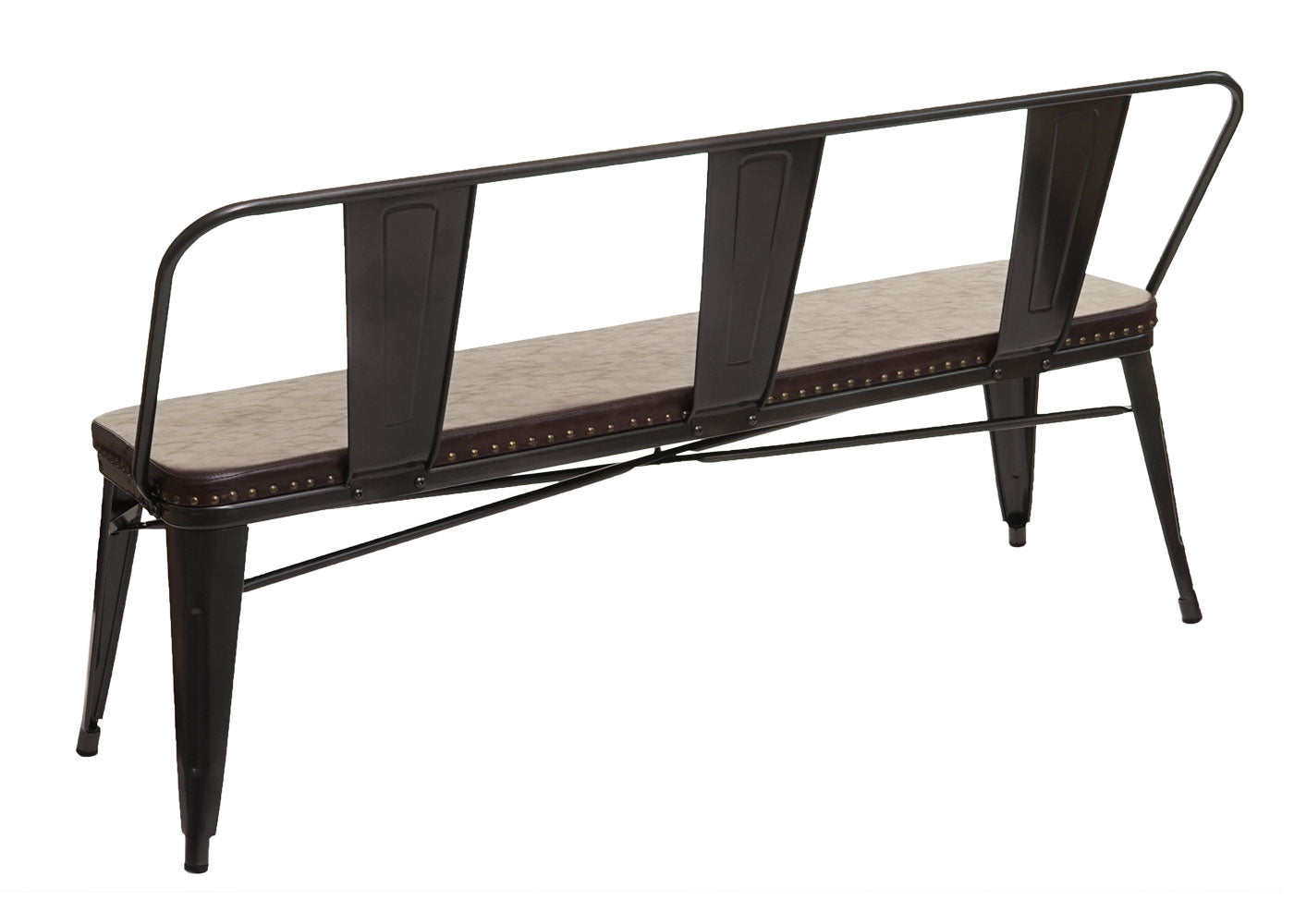 Cosmo Casa - 3-zitsbank - Chesterfield - Kunstleer - Zwartbruin