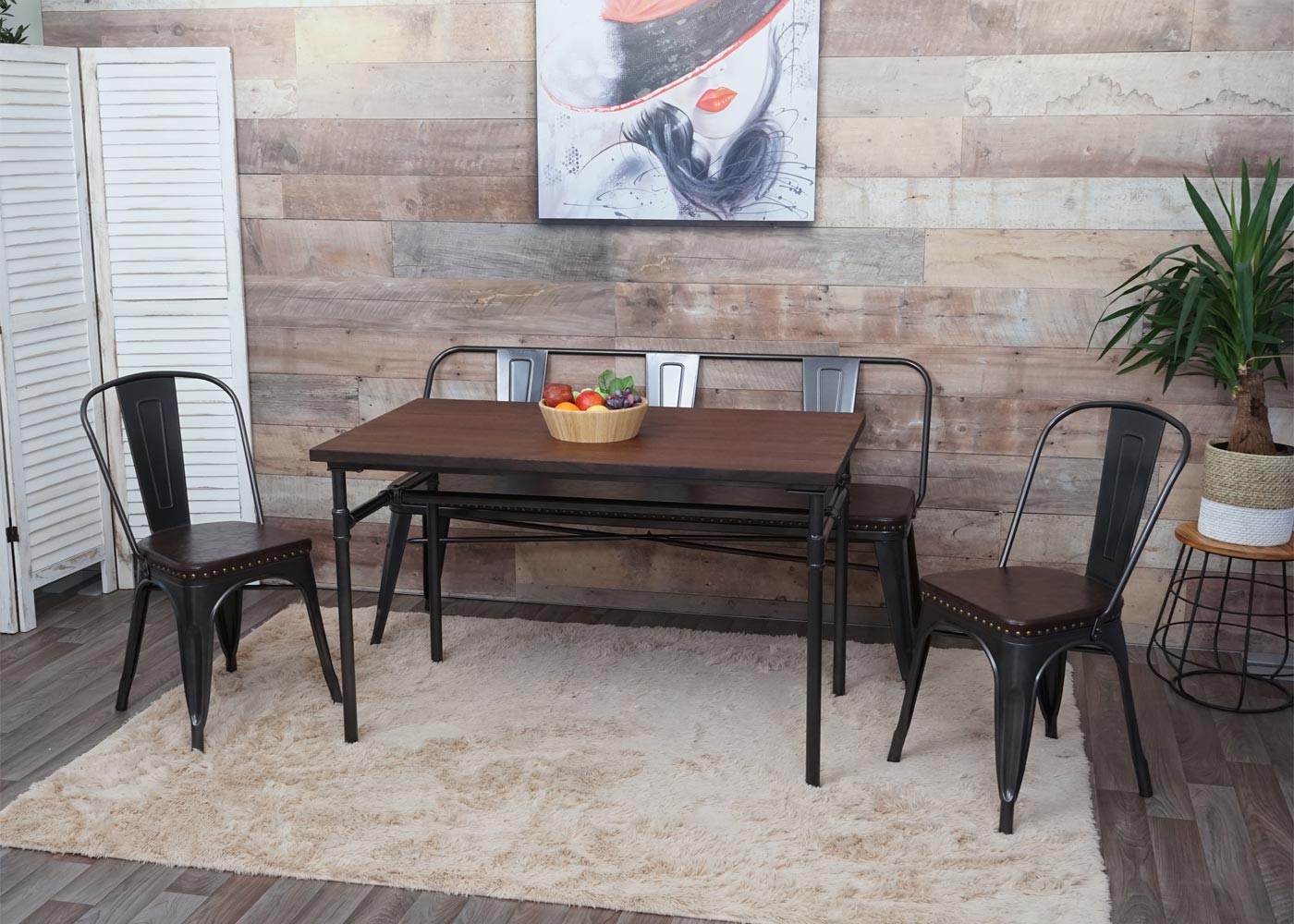 Cosmo Casa - 3-zitsbank - Chesterfield - Kunstleer - Zwartbruin