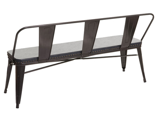 Cosmo Casa - 3-zitsbank - Chesterfield - Kunstleer - Zwartgrijs