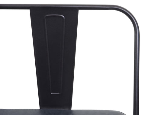 Cosmo Casa - 3-zitsbank - Chesterfield - Kunstleer - Zwartgrijs