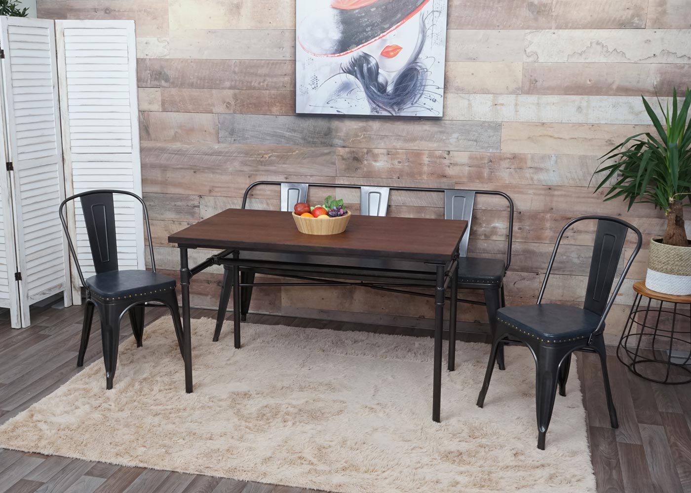 Cosmo Casa - 3-zitsbank - Chesterfield - Kunstleer - Zwartgrijs