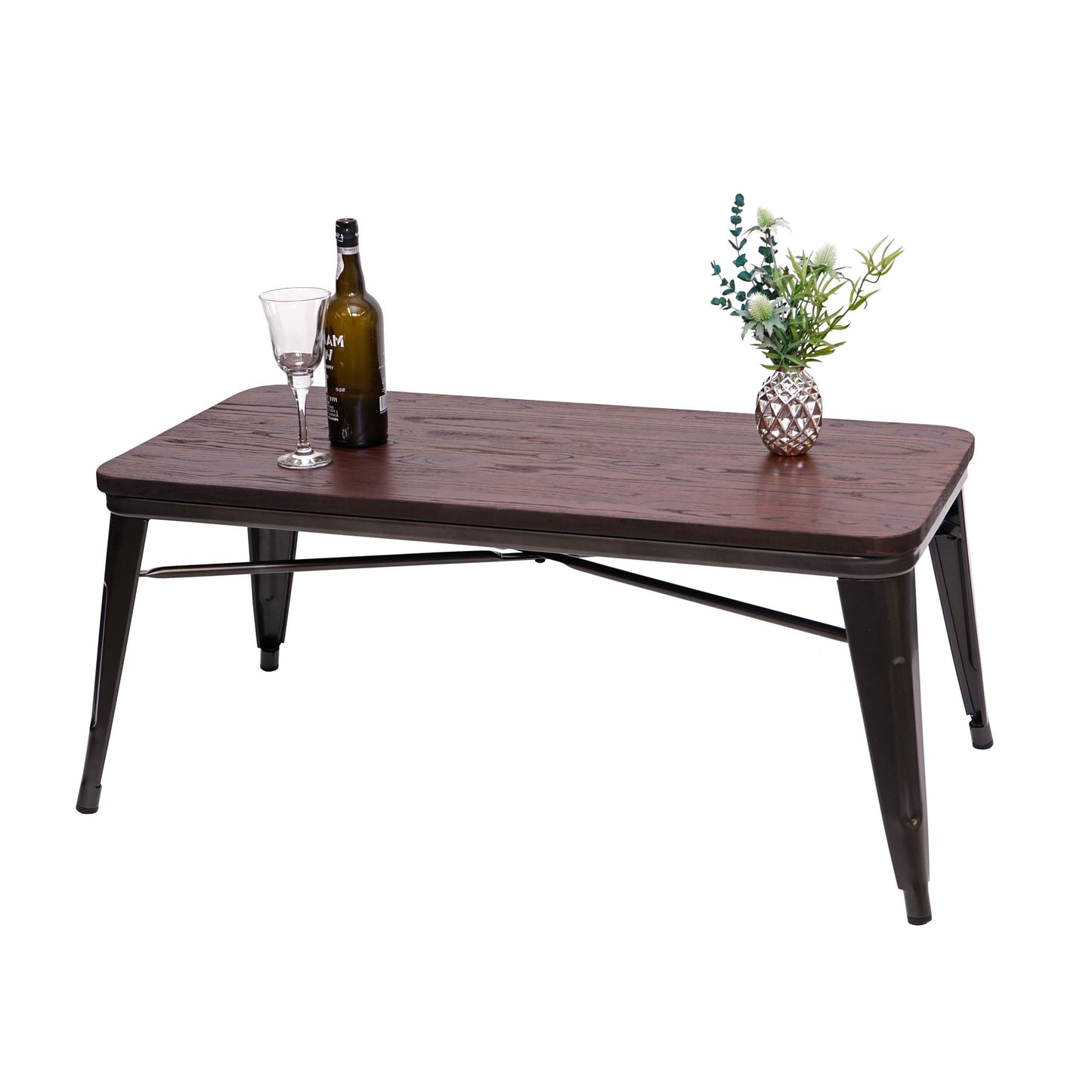 Cosmo Casa - Salontafel - Industrieel - Iepenhout - Bruinzwart