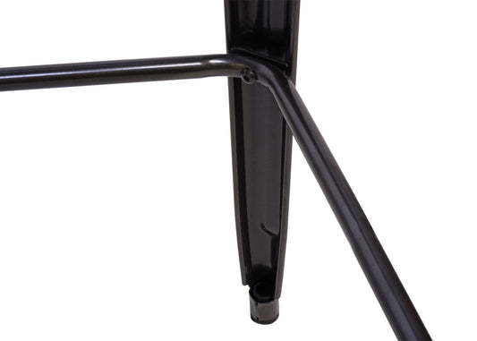 Cosmo Casa - Bartafel - Industrieel - Iepenhout - Vintage zwartbruin - 106×147×60 cm