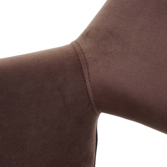 Cosmo Casa - Eetkamerstoel - Retro design jaren 50 - Imitatieleer-stof - Lichtbruin