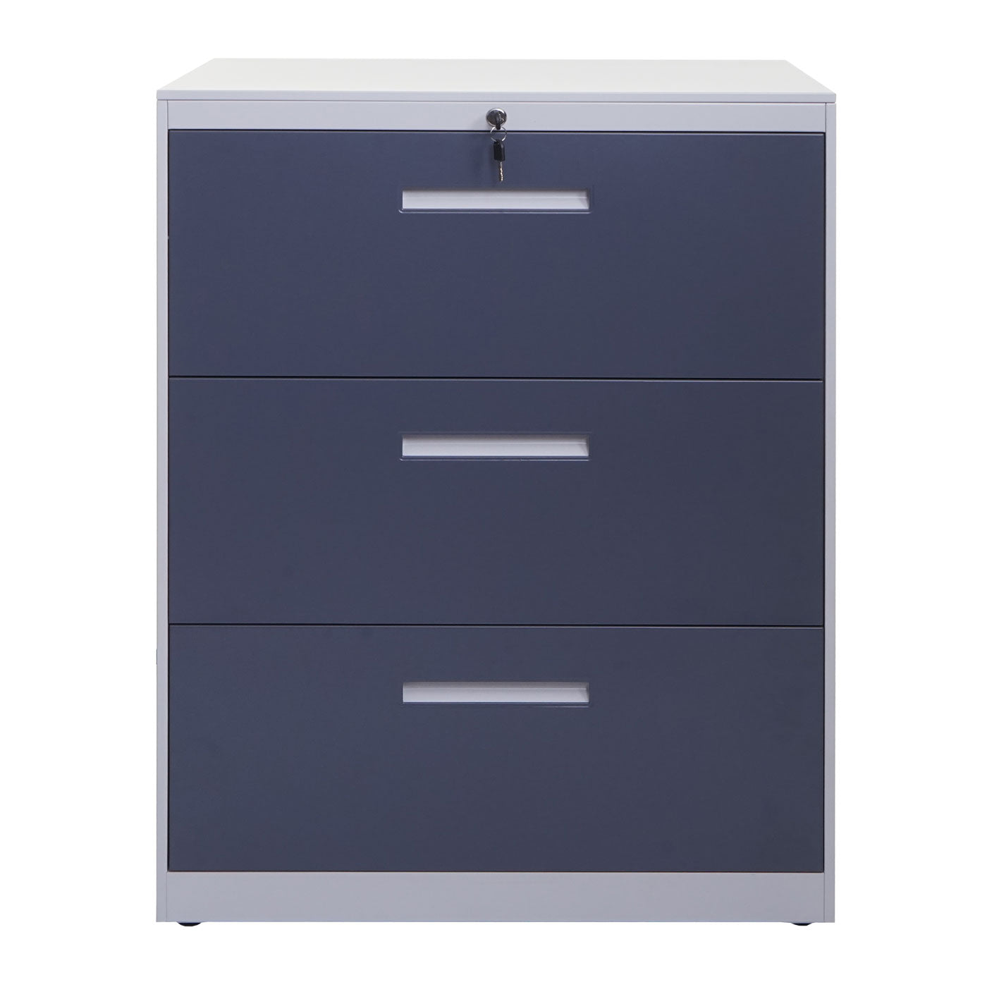 Cosmo Casa - Hangmapkast - Afsluitbaar - Staal - Grijs-donkergrijs - 103×76×46 cm